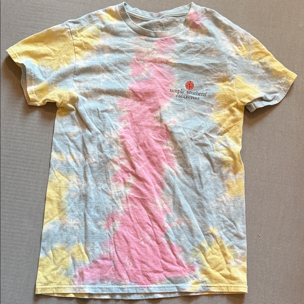 Simply Southern Kids Tie-Dye Tee - Pink, Yellow, Blue